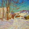 Зимовий пейзаж. Олія. 1936.